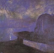Edvard Munch Moon night oil painting artist